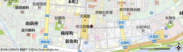 岡山県津山市二階町42周辺の地図