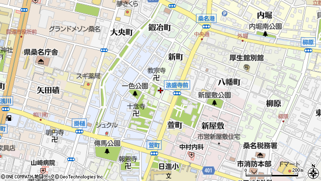 〒511-0048 三重県桑名市新町の地図