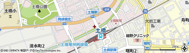 トヨタレンタリース名古屋豊田土橋店周辺の地図