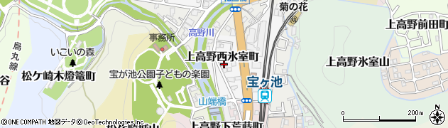 京都府京都市左京区上高野西氷室町10周辺の地図