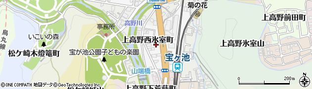 京都府京都市左京区上高野西氷室町9周辺の地図