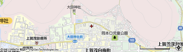 京都府京都市北区上賀茂岡本町周辺の地図