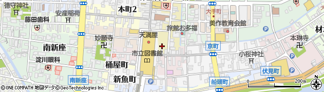 岡山県津山市二階町43周辺の地図
