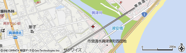 静岡県静岡市清水区興津東町1197周辺の地図