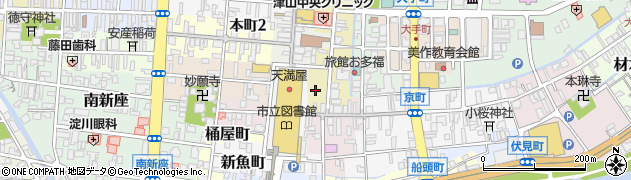 岡山県津山市二階町45周辺の地図