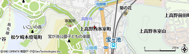 京都府京都市左京区上高野西氷室町11周辺の地図