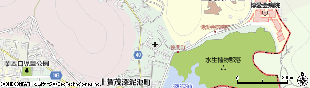 京都府京都市北区上賀茂狭間町周辺の地図