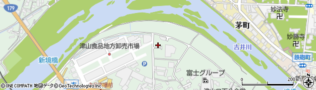 岡山県津山市津山口周辺の地図