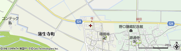 滋賀県東近江市蒲生寺町126周辺の地図