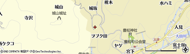 愛知県豊田市豊松町（ヲブク田）周辺の地図