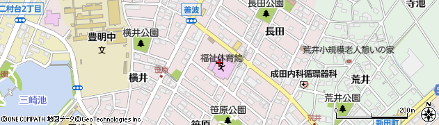 豊明市役所　老人福祉センター周辺の地図