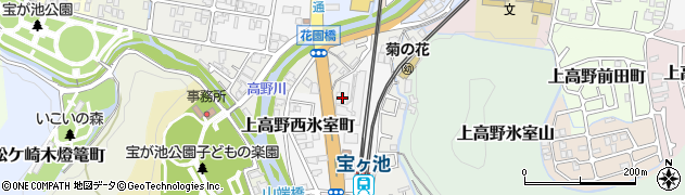 京都府京都市左京区上高野西氷室町15周辺の地図