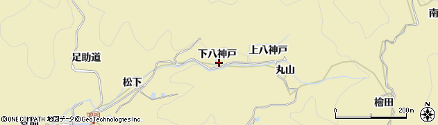 愛知県豊田市豊松町下八神戸周辺の地図