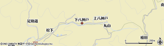 愛知県豊田市豊松町（下八神戸）周辺の地図