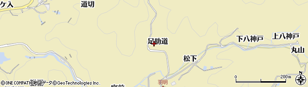 愛知県豊田市豊松町（足助道）周辺の地図