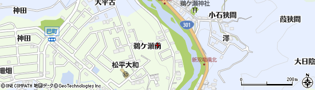 愛知県豊田市岩倉町鵜ケ瀬前周辺の地図