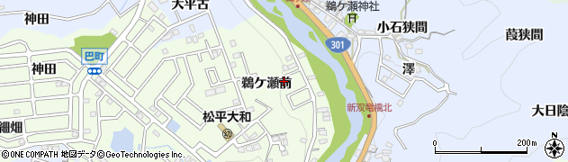 愛知県豊田市岩倉町（鵜ケ瀬前）周辺の地図