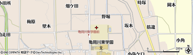 京都府亀岡市馬路町野堀周辺の地図
