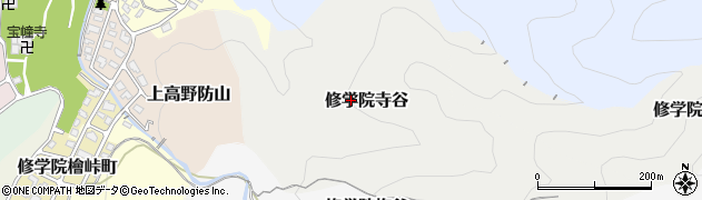 京都府京都市左京区修学院寺谷周辺の地図
