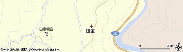 愛知県設楽町（北設楽郡）田峯（先達畑）周辺の地図