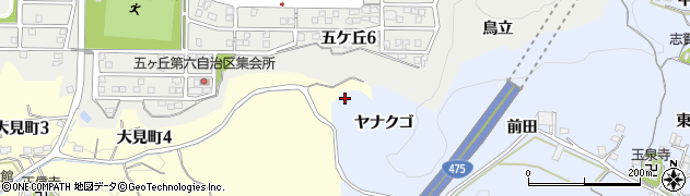 愛知県豊田市松平志賀町ヤナクゴ周辺の地図
