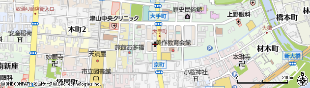 鳥取銀行津山支店周辺の地図