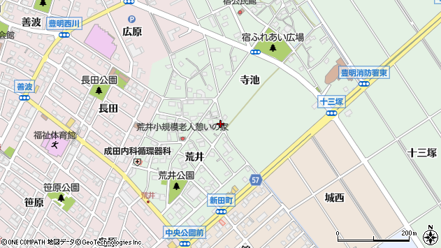 〒470-1108 愛知県豊明市沓掛町荒井の地図