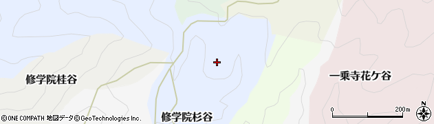 京都府京都市左京区修学院杉谷周辺の地図