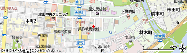 岡山県津山市大手町2-6周辺の地図