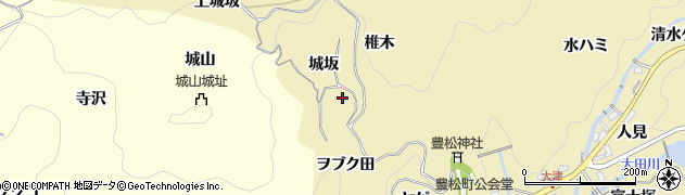 愛知県豊田市豊松町椎木周辺の地図