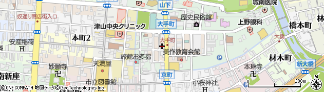 中銀証券株式会社　津山支店周辺の地図