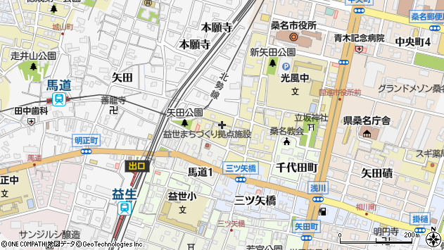〒511-0069 三重県桑名市新矢田の地図