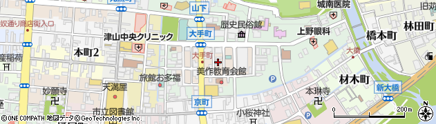 岡山県信用保証協会津山支所周辺の地図