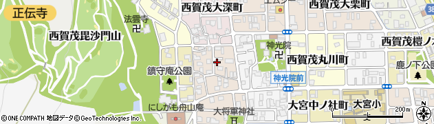 京都府京都市北区西賀茂角社町周辺の地図