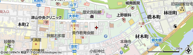 岡山県津山市大手町1周辺の地図