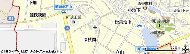 愛知県みよし市明知町（深狭間）周辺の地図