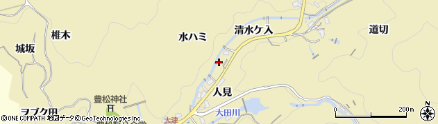 愛知県豊田市豊松町（清水ケ入）周辺の地図
