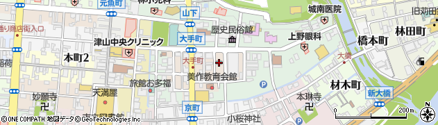 津山セントラルホテルタウンハウス周辺の地図