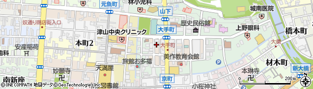 岡山県津山市大手町7周辺の地図