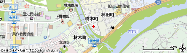 岡山県津山市橋本町周辺の地図