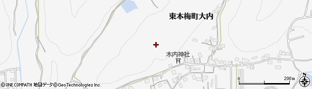 京都府亀岡市東本梅町大内（谷口）周辺の地図
