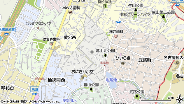 〒458-0928 愛知県名古屋市緑区有松幕山の地図