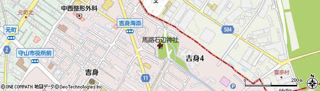 馬路石邊神社周辺の地図