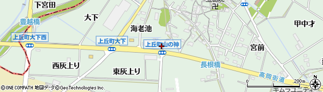 愛知県豊田市上丘町山の神77周辺の地図