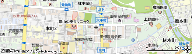 岡山県津山市大手町7-1周辺の地図