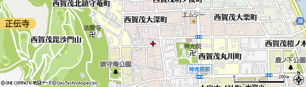 京都府京都市北区西賀茂大深町77周辺の地図