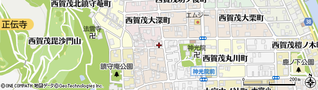 京都府京都市北区西賀茂大深町75周辺の地図