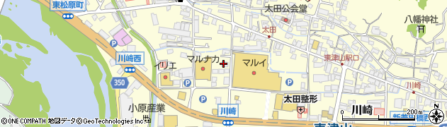 津山信用金庫東支店周辺の地図