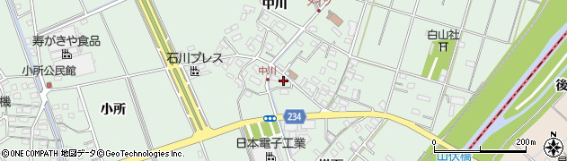 愛知県豊明市沓掛町中川197周辺の地図