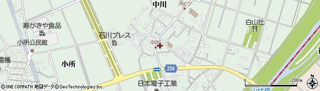 愛知県豊明市沓掛町中川196周辺の地図